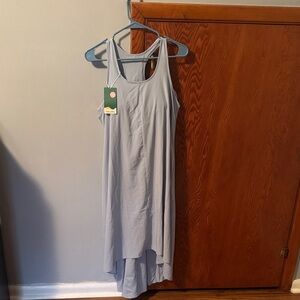 HALARA Light Blue High Low Dress